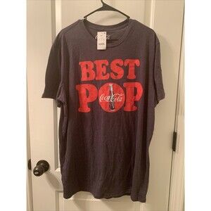 Coca Cola Coke Men's Short Sleeve T-Shirt Crew Neck Gray Size 2X